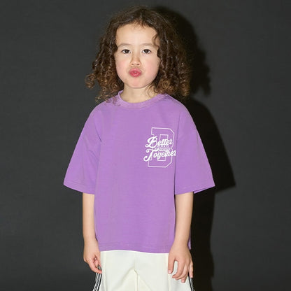 Japanese children's clothing b・R# contact cool water absorption quick dry series letter print top 100-150cm boys/girls summer TOPS 