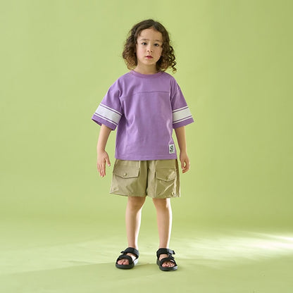 Japanese children's clothing b・R# 2Way front and back contact cool water absorption quick-drying series baseball style top 100-150cm boys/girls summer TOPS 