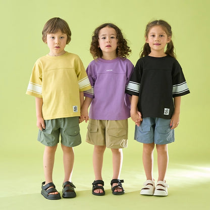 Japanese children's clothing b・R# 2Way front and back contact cool water absorption quick-drying series baseball style top 100-150cm boys/girls summer TOPS 
