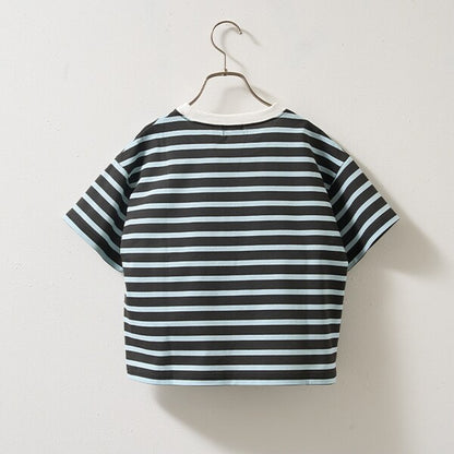 Japanese children's clothing b・R# contact cool water absorption quick dry series striped top 100-150cm boys/girls summer TOPS 