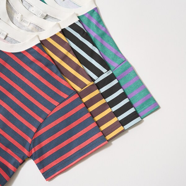 Japanese children's clothing b・R# contact cool water absorption quick dry series striped top 100-150cm boys/girls summer TOPS 