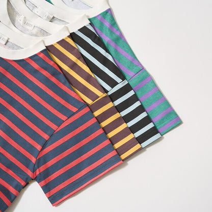Japanese children's clothing b・R# contact cool water absorption quick dry series striped top 100-150cm boys/girls summer TOPS 