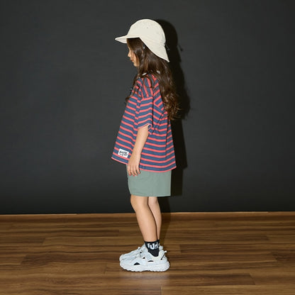Japanese children's clothing b・R# contact cool water absorption quick dry series striped top 100-150cm boys/girls summer TOPS 