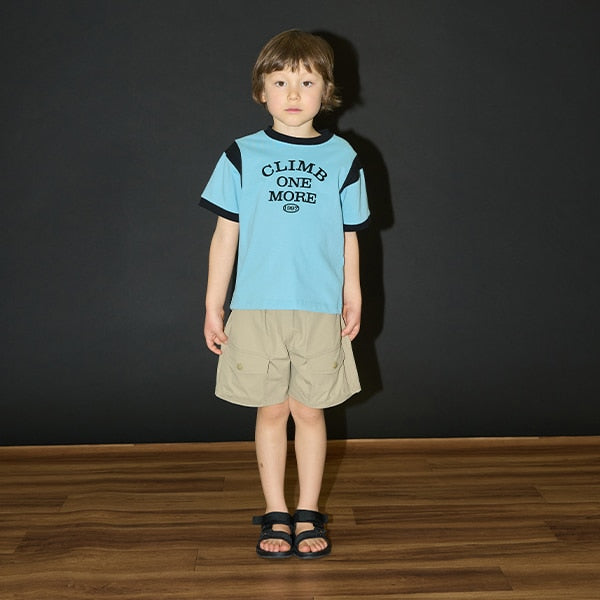 Japanese children's clothing b・R# contact cool water absorption quick dry series patchwork top 100-150cm boys/girls summer TOPS 