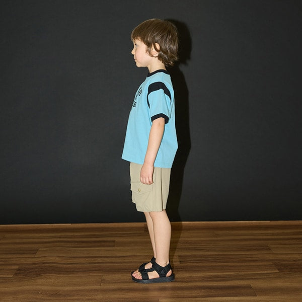 Japanese children's clothing b・R# contact cool water absorption quick dry series patchwork top 100-150cm boys/girls summer TOPS 