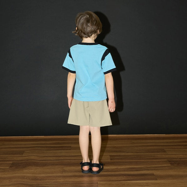 Japanese children's clothing b・R# contact cool water absorption quick dry series patchwork top 100-150cm boys/girls summer TOPS 