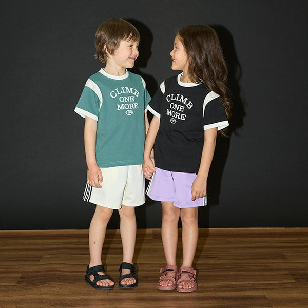 Japanese children's clothing b・R# contact cool water absorption quick dry series patchwork top 100-150cm boys/girls summer TOPS 
