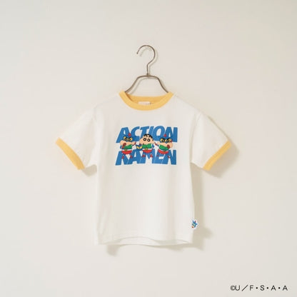 Japanese children's clothing b・R# x Crayon Shin-chan cool contact water-absorbing quick-drying series short-sleeved tops 100-140cm boys'/girls' summer TOPS 
