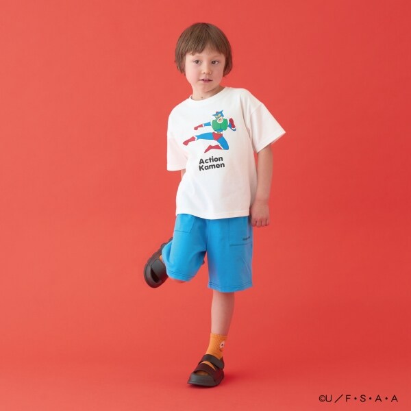 Japanese children's clothing b・R# x Crayon Shin-chan cool contact water-absorbing quick-drying series short-sleeved tops 100-140cm boys'/girls' summer TOPS 