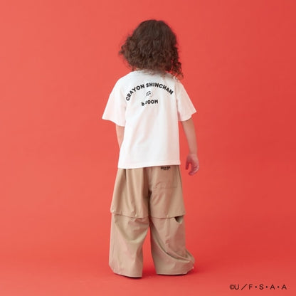 Japanese children's clothing b・R# x Crayon Shin-chan cool contact water-absorbing quick-drying series short-sleeved tops 100-140cm boys'/girls' summer TOPS 