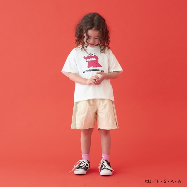 Japanese children's clothing b・R# x Crayon Shin-chan cool contact water-absorbing quick-drying series short-sleeved tops 100-140cm boys'/girls' summer TOPS 