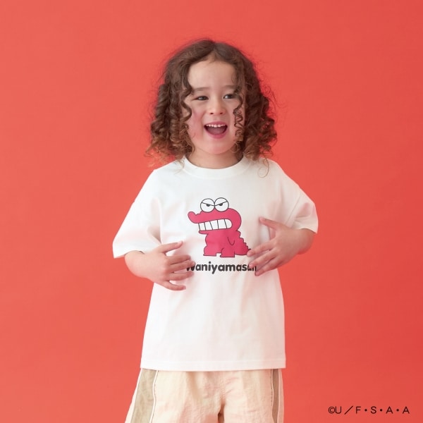 Japanese children's clothing b・R# x Crayon Shin-chan cool contact water-absorbing quick-drying series short-sleeved tops 100-140cm boys'/girls' summer TOPS 
