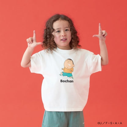 Japanese children's clothing b・R# x Crayon Shin-chan cool contact water-absorbing quick-drying series short-sleeved tops 100-140cm boys'/girls' summer TOPS 