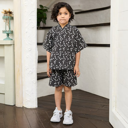 Japanese children's clothing b・R# Jinbei Japanese Kimono 100-130cm Boys Summer TOPS PANTS Japanese Summer Festival Special 