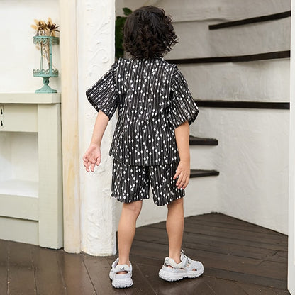 Japanese children's clothing b・R# Jinbei Japanese Kimono 100-130cm Boys Summer TOPS PANTS Japanese Summer Festival Special 
