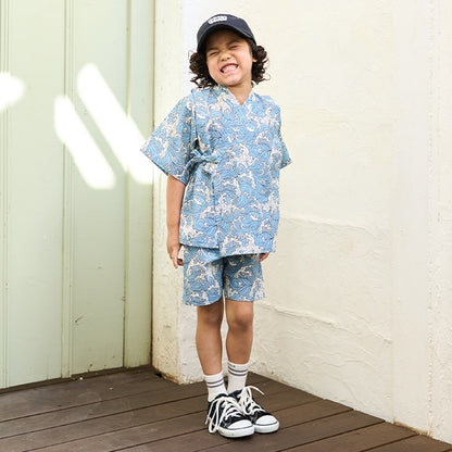Japanese children's clothing b・R# Jinbei Japanese Kimono 100-130cm Boys Summer TOPS PANTS Japanese Summer Festival Special 