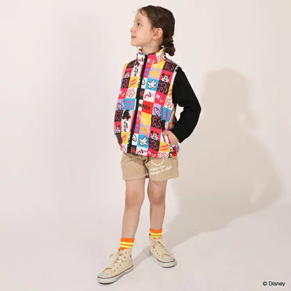 日本童裝 BDL x Disney 彩格夾棉背心外套 90-140cm 男童款/女童款 夏季 OUTERWEAR
