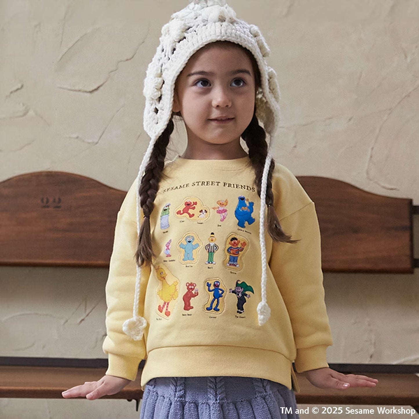 日本童裝 pe#main x SESAME STREET 芝麻街衛衣 80-130cm 男童款/女童款 冬季 TOPS