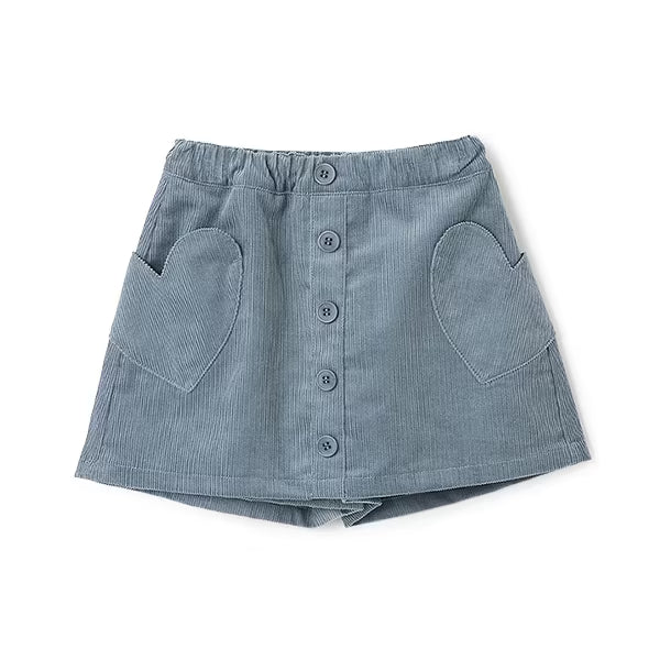 日本童裝 Ly# mine 心型口袋燈芯絨裙褲 100-150cm 女童款 秋季 PANTS