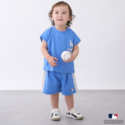 日本童裝 pe#main x 【MLB】上衣短褲兩件套裝 80-130cm 男童款 夏季 TOPS PANTS