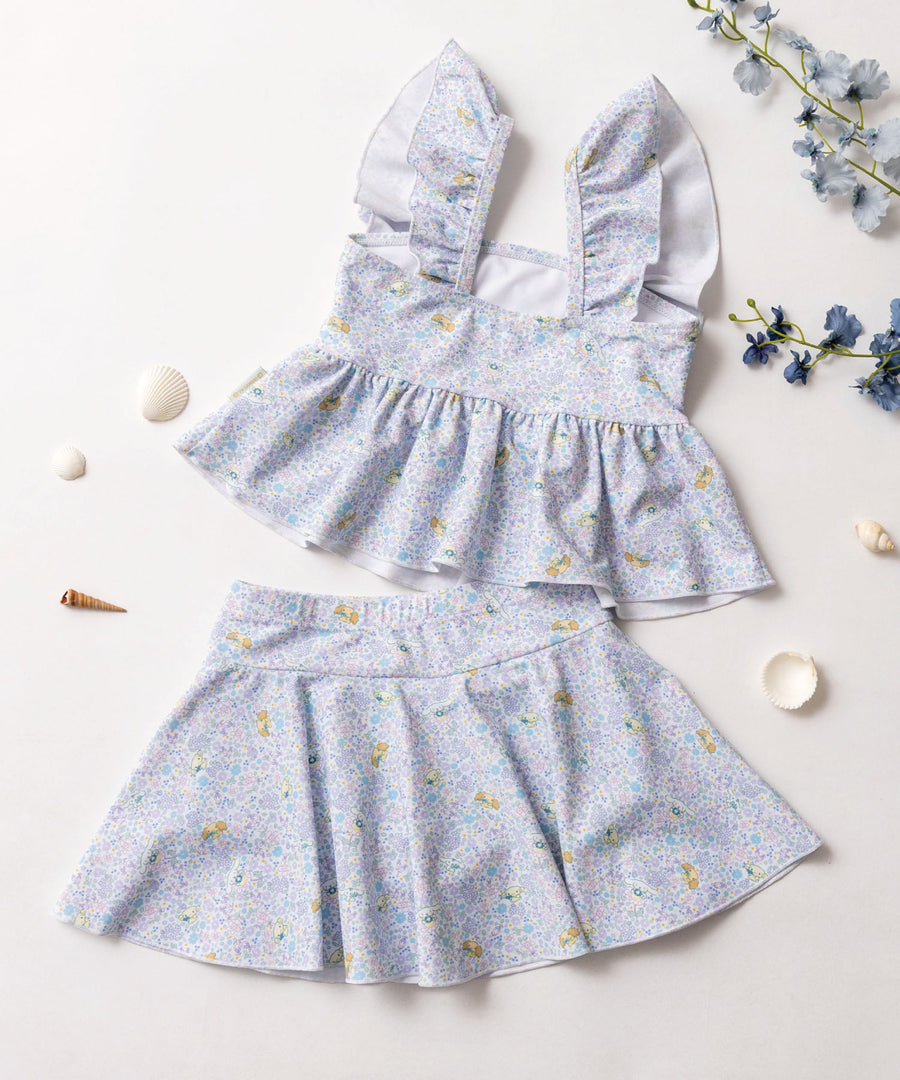 日本童裝 panpantutu x Sanrio Cinnamoroll 泳衣兩件套裝 95-130cm 女童款 夏季 夏日玩水泳衣特輯