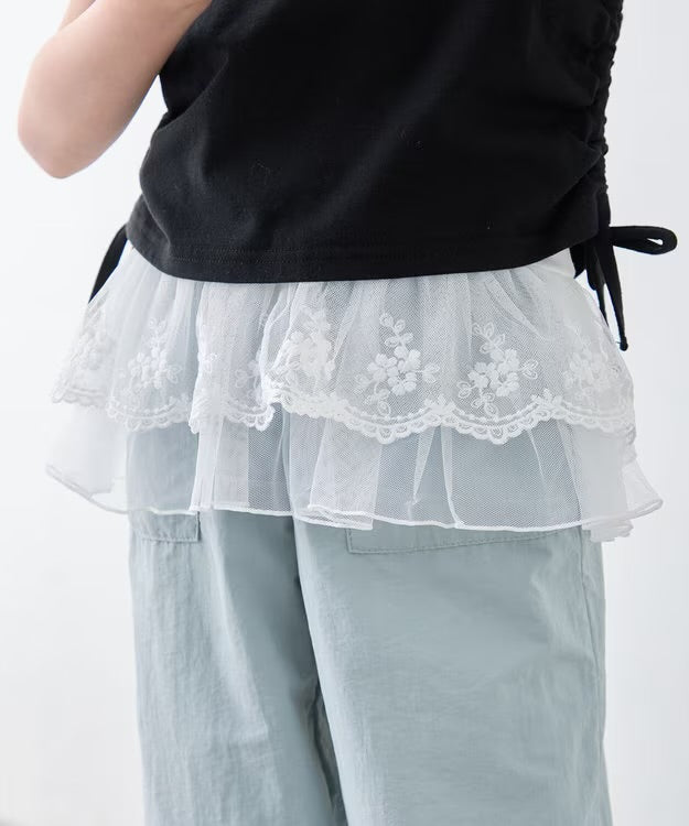 日本童裝 aF#a325 吸水速乾 蕾絲吊帶衫 110-160cm 女童款 夏季 TOPS