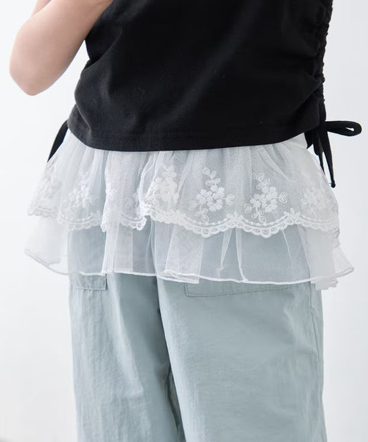 日本童裝 aF#a325 吸水速乾 蕾絲吊帶衫 110-160cm 女童款 夏季 TOPS
