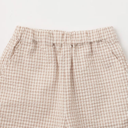 日本童裝 pe#main 格子布帛兩件套裝 80-130cm 男童款 夏季 TOPS PANTS