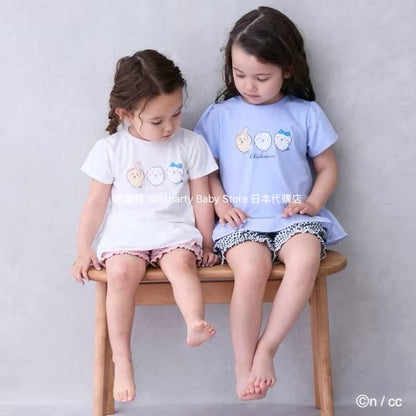 Japanese children's clothing pe#main x Chiikawa ちいかわ pajamas 90-130cm girls' summer pajamas series 
