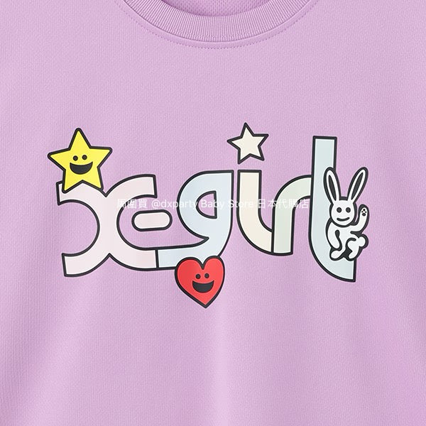 Japanese children's clothing X-girl Stages contact cool water absorption quick dry color changing print top 80-140cm girls summer TOPS 