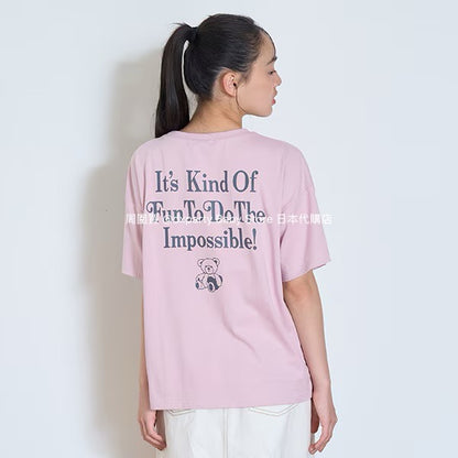 Lovetoxic Japanese children's clothing letter print top 130-160cm girls summer TOPS 