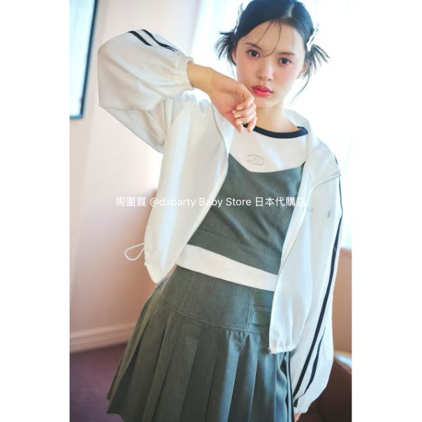 Lovetoxic Japanese Children's Clothing Suspender Skirt Two-Piece Set 140-160cm Girls Summer TOPS SKIRTS 