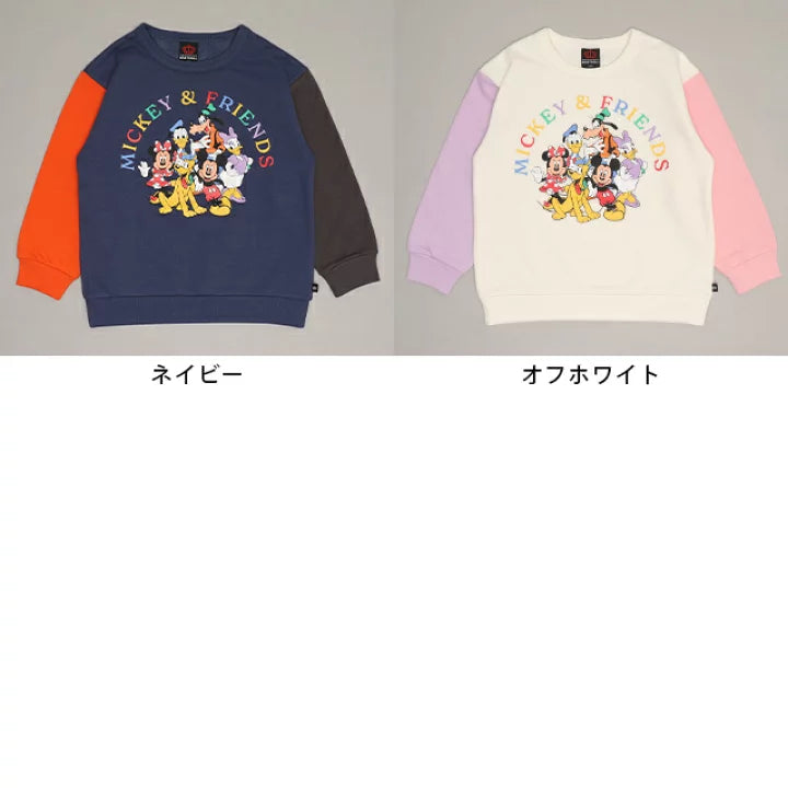 日本童裝 BDL x Disney 親子裝 雙色袖衛衣 90-140cm 男童款/女童款 秋季 TOPS