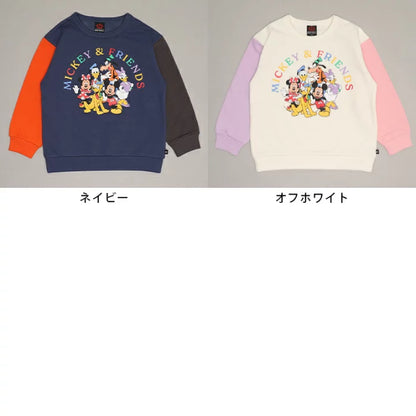 日本童裝 BDL x Disney 親子裝 雙色袖衛衣 90-140cm 男童款/女童款 秋季 TOPS