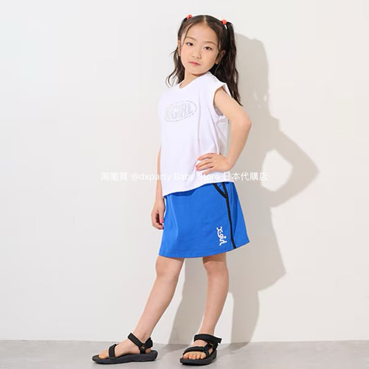 Japanese children's clothing X-girl Stages casual short skirt 90-140cm girls summer SKIRTS 