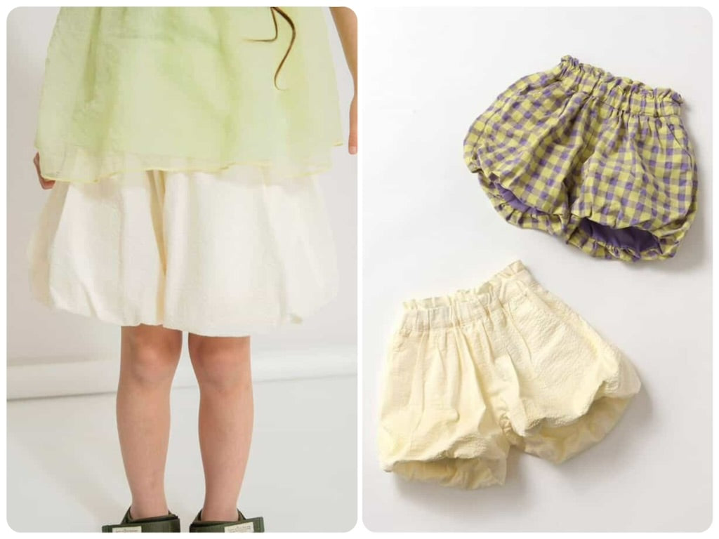 Japanese children's clothing BREEZE bubble shorts 80-140cm girls summer PANTS 