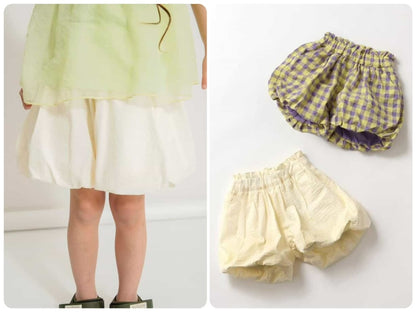 Japanese children's clothing BREEZE bubble shorts 80-140cm girls summer PANTS 