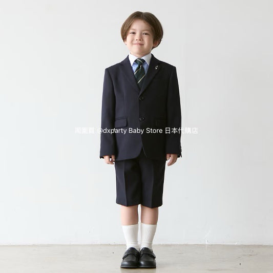 Japanese children's clothing pe#main three-piece suit 110-130cm boys' summer TOPS PANTS OUTERWEAR interview/banquet/performance 