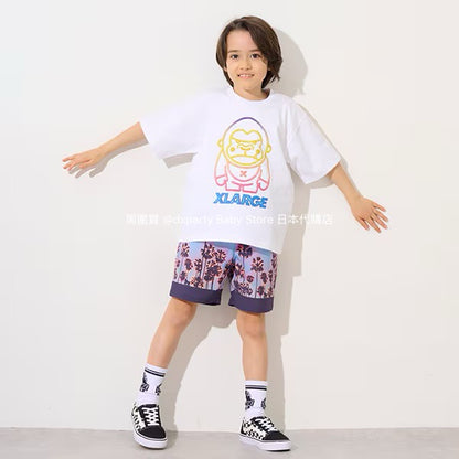 Japanese XLARGE KIDS Palm Tree Shorts 90-140cm Boys Summer PANTS 