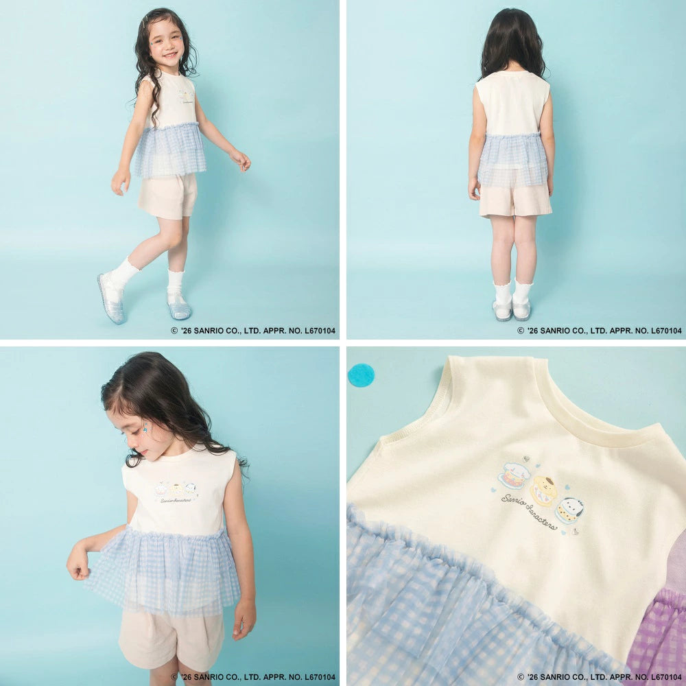 日本童裝 Branshes x Sanrio 荷葉邊層疊上衣 90-130cm 女童款 夏季 TOPS