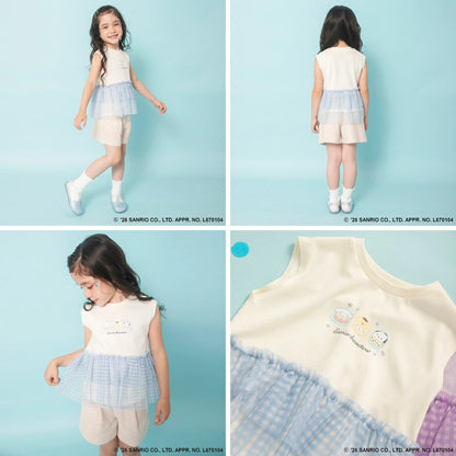 日本童裝 Branshes x Sanrio 荷葉邊層疊上衣 90-130cm 女童款 夏季 TOPS