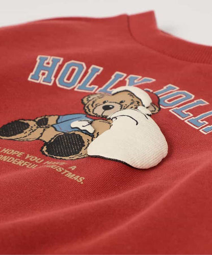 日本童裝 BREEZE 衛衣 80-140cm 男童款/女童款 冬季 Tops Christmas 聖誕快樂特輯 聖誕服裝/飾物配件 聖誕紅/新年紅