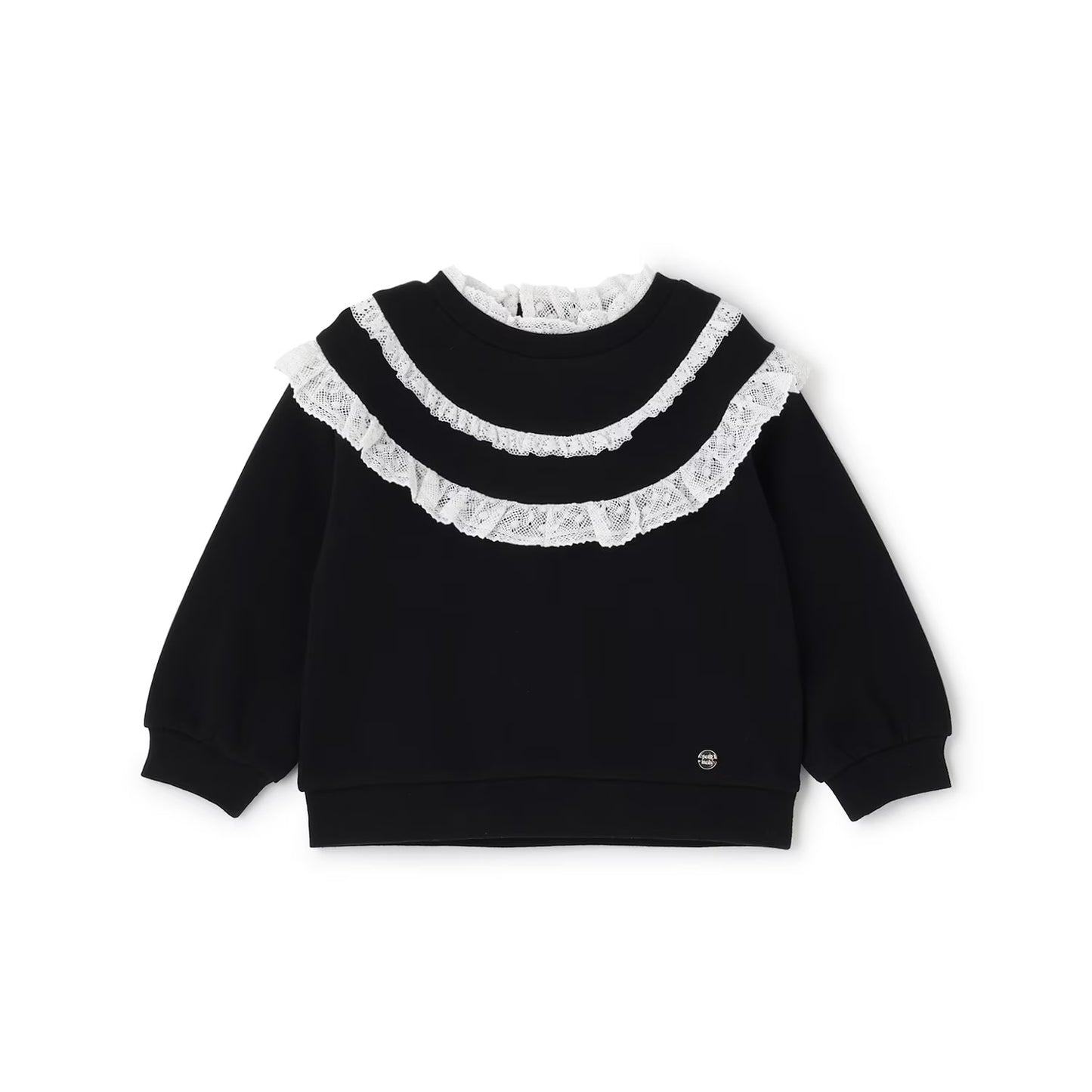 日本童裝 pe#main 蕾絲花邊衛衣 80-130cm 女童款 冬季 TOPS