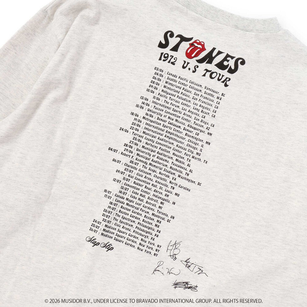 日本童裝 Slap Slip x The Rolling Stones 前後印花長袖上衣 Free Size 大人款 秋季 TOPS 其他品牌童裝