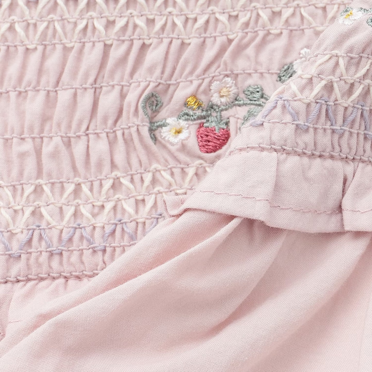 日本童裝 pe#main 士多啤梨刺繡連衣 70-80cm 女童款 初生嬰兒 夏季 Jumpsuit