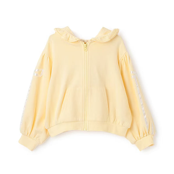 日本童裝 Ly# mine 絲帶線拉鍊連帽外套 100-150cm 女童款 秋季 OUTERWEAR