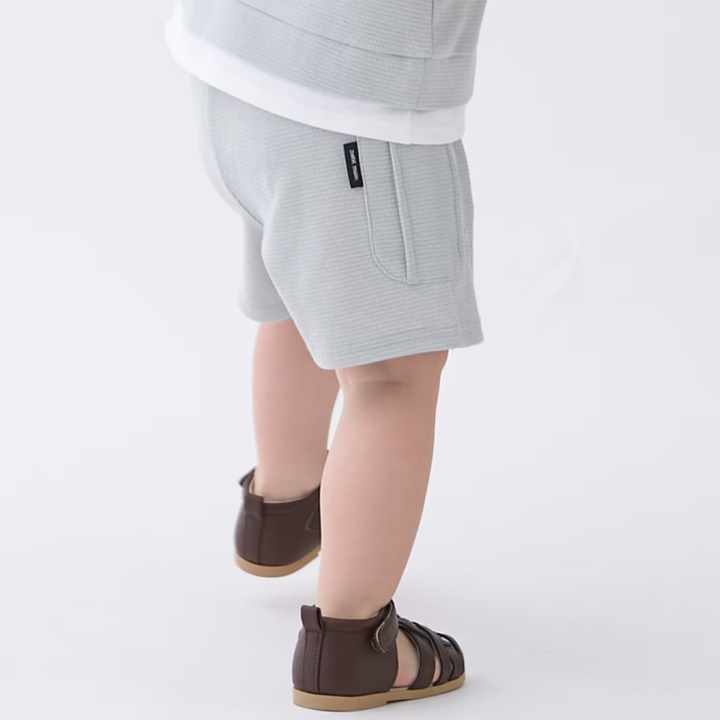 日本童裝 pe#main 接觸冷感 假兩件上衣及短褲套裝 80-130cm 男童款 夏季 TOPS PANTS