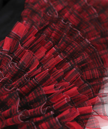 日本童裝 panpantutu 拼接千層酥格紋連身裙 80-140cm 女童款 夏季 DRESSES