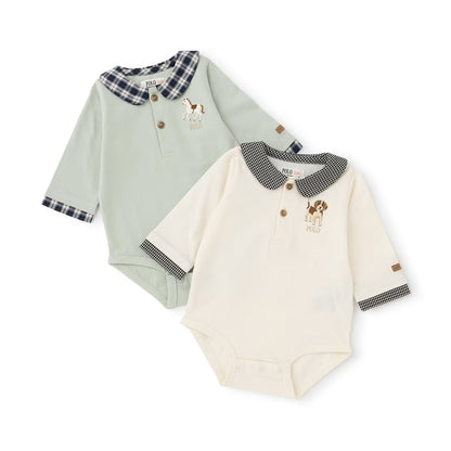 日本童裝 pe#main x【POLO BCS】連衣 70-80cm 男童款/女童款 初生嬰兒 秋季 Jumpsuit