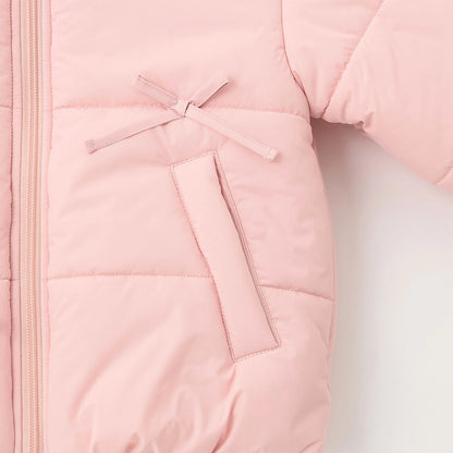 日本童裝 Ly# mine 蝴蝶結夾棉外套 100-150cm 女童款 冬季 (適合寒冷天氣、溫度低天氣）OUTERWEAR